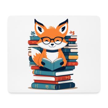 Niedlicher Buch Liebhaber Lustiges Bücher Design - Mousepad (Querformat) - Weiß - Vorne