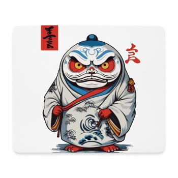 Japanischer Daruma Ästhetik Yokai Vintage - Mousepad (Querformat) - Weiß - Vorne