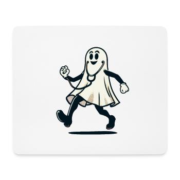 Funny Nurse Geriatric Nurse Halloween Ghost - Mouse Pad (horizontal) - white - Front