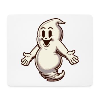 Funny Vintage Ghost Knows Nothing - Mousepad (Querformat) - Weiß - Vorne