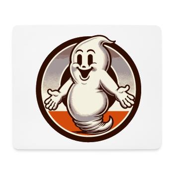 Funny Vintage Ghost Knows Nothing Halloween - Mouse Pad (horizontal) - white - Front