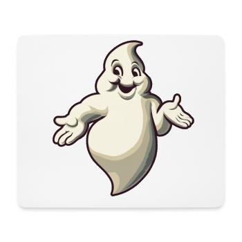 Funny Vintage Ghost Knows Nothing Halloween - Mousepad (Querformat) - Weiß - Vorne