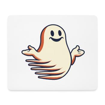 Drôle Vintage Ghost Ne Sait Rien Halloween - Tapis de souris (format paysage) - blanc - Devant