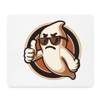 Cool Ghost Gives Proper Respect Halloween Party - Mouse Pad (horizontal) - white - Front