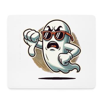Cool Ghost gives thumbs down Halloween ghost - Mouse Pad (horizontal) - white - Front
