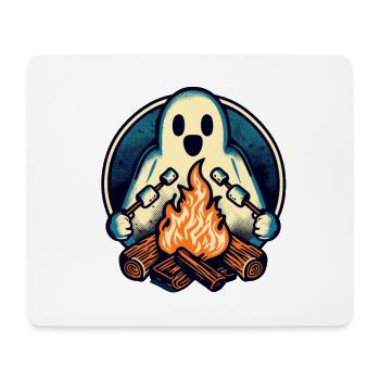 Ghost At Campfire Camping Site Halloween Party - Mouse Pad (horizontal) - white - Front