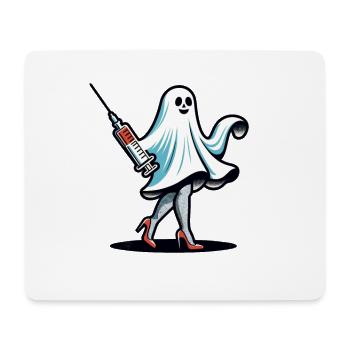 Lustige Krankenschwester Geisterjagd Spukhaus - Mousepad (Querformat) - Weiß - Vorne