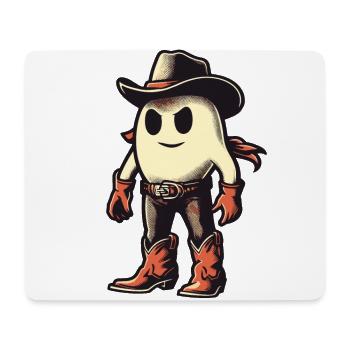 Funny Cowboy Ghost Halloween Costume - Mouse Pad (horizontal) - white - Front