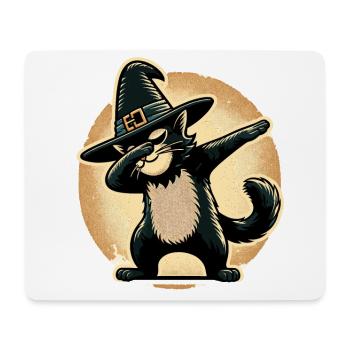 Dabbende Hexen Katze Dabbing Haustier Halloween - Mousepad (Querformat) - Weiß - Vorne