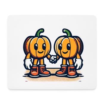Cute Pumpkin Twins Halloween Costume - Mouse Pad (horizontal) - white - Front