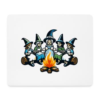 Camping Campfire Vintage Witches Design - Mouse Pad (horizontal) - white - Front