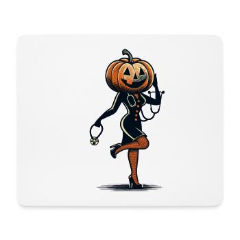 Funny pumpkin nurse geriatric nurse - Mouse Pad (horizontal) - white - Front