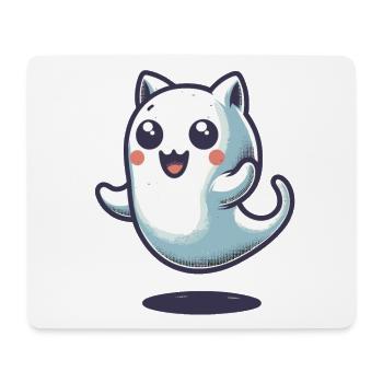 Niedliche Geister Katze Kawaii Geist Haustier - Mousepad (Querformat) - Weiß - Vorne