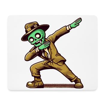 Dabbender Zombie Lustiges Dabbing Design - Mousepad (Querformat) - Weiß - Vorne