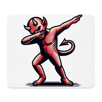 Dabbender Teufel Lustiges Dabbing Design Halloween - Mousepad (Querformat) - Weiß - Vorne