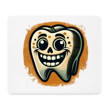 Halloween Hygiène Dentaire Drôle Dent Zombie - Tapis de souris (format paysage) - blanc - Devant