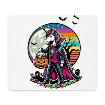 Funny Vampire Unicorn Loves Candy - Mouse Pad (horizontal) - white - Front