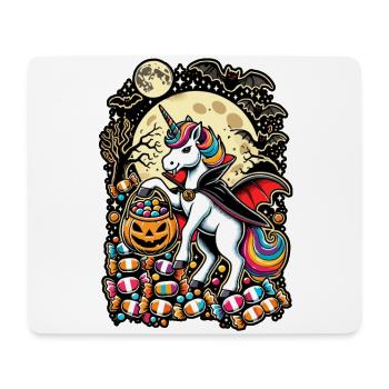 Funny Vampire Unicorn Loves Candy - Mouse Pad (horizontal) - white - Front