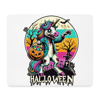 Creepy Zombie Unicorn Loves Candy - Mouse Pad (horizontal) - white - Front