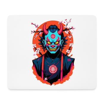 Oni Samouraï Vaporwave Esthétique Japon Culture - Tapis de souris (format paysage) - blanc - Devant