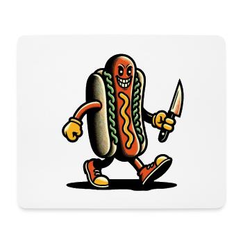 Psycho Hotdog Delicious Halloween Design for - Mouse Pad (horizontal) - white - Front
