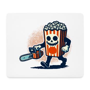 Scary Psycho Popcorn pour les films d’horreur - Tapis de souris (format paysage) - blanc - Devant