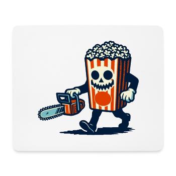 Scary Psycho Popcorn pour les films d’horreur - Tapis de souris (format paysage) - blanc - Devant