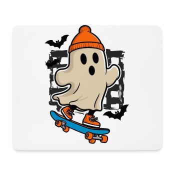 Skateboarder Ghost Für Gespenstische Party - Mousepad (Querformat) - Weiß - Vorne
