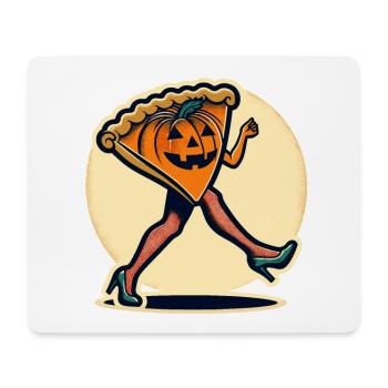 Drôle de tarte à la citrouille goule délicieux Halloween - Tapis de souris (format paysage) - blanc - Devant