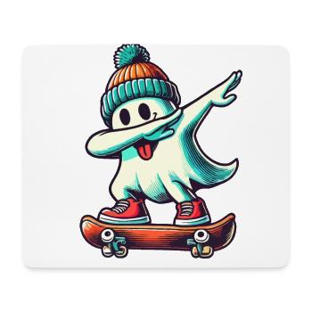Planche à roulettes Dab Ghost Drôle Halloween Streetwear - Tapis de souris (format paysage) - blanc - Devant