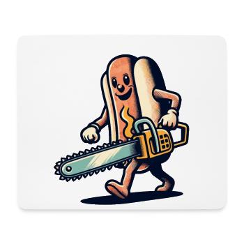 Psycho Hotdog Delicious Halloween Design - Mouse Pad (horizontal) - white - Front