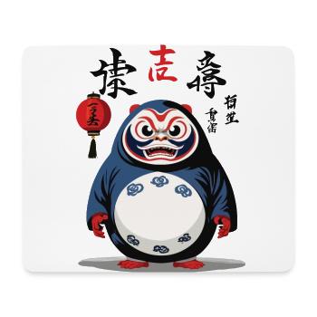 Japanischer Daruma Aesthetic Yokai Vintage Design - Mousepad (Querformat) - Weiß - Vorne