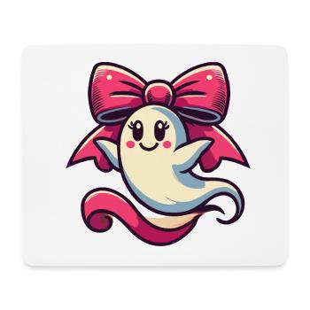 Cute Halloween Ghost Geiser Daughter - Mouse Pad (horizontal) - white - Front