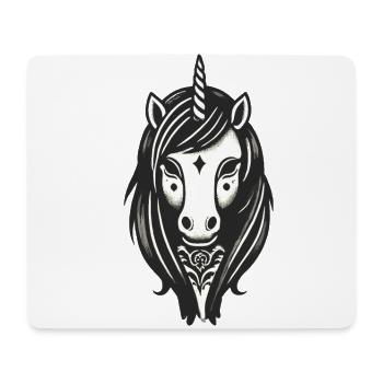 Creepy Gothic Unicorn Costume Idea Spooky Season - Mouse Pad (horizontal) - white - Front
