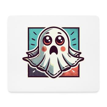 Erschrockenes Gespenst Lustiges Geister Design - Mousepad (Querformat) - Weiß - Vorne