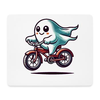 Vélo Ghost Spooky Season Outfit - Tapis de souris (format paysage) - blanc - Devant