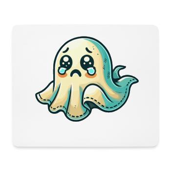 Sad Ghost Funny Ghost Design - Mouse Pad (horizontal) - white - Front