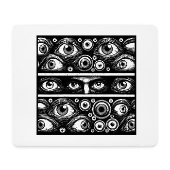 Gloomy Eyes Creepy Halloween Design - Mouse Pad (horizontal) - white - Front