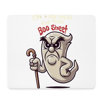 Drôle de dicton Design Grumpy Old Ghost - Tapis de souris (format paysage) - blanc - Devant