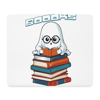 Niedliches Buchliebhaber Gespenst Lustiger Spruch - Mousepad (Querformat) - Weiß - Vorne
