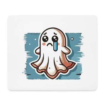 Sad Ghost Cute Weeping Ghosts - Mouse Pad (horizontal) - white - Front