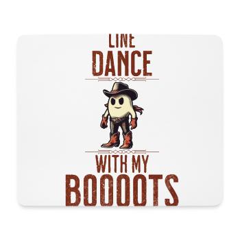Cowboy Mit Boots Line Dance Gespenst Vintage Retro - Mousepad (Querformat) - Weiß - Vorne