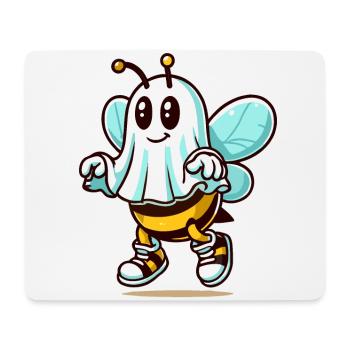 Lustiges Bienen Gespenst Niedliche Geister Biene - Mousepad (Querformat) - Weiß - Vorne