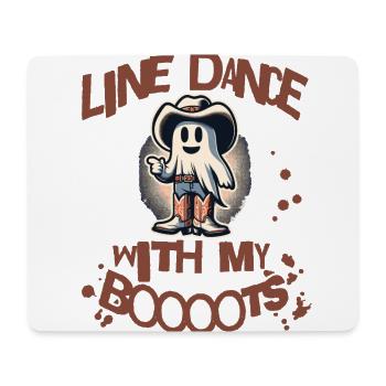 Cowboy With Boots Line Dance Ghost - Mouse Pad (horizontal) - white - Front