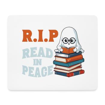 Niedliches Buchliebhaber Gespenst Lustiges Spruch - Mousepad (Querformat) - Weiß - Vorne
