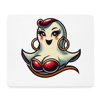 Drôle Glamour Goule Flashy Halloween - Tapis de souris (format paysage) - blanc - Devant