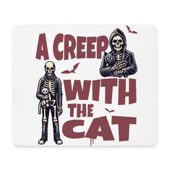 A scary with the cat Halloween motif - Mouse Pad (horizontal) - white - Front
