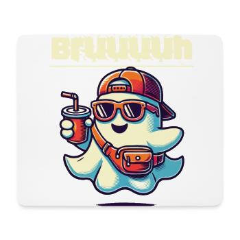 Cool Halloween Ghost Says Bruh - Mouse Pad (horizontal) - white - Front