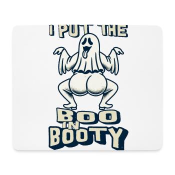 funny ghost saying i put the boo in booty - Mouse Pad (horizontal) - white - Front