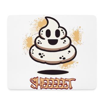 Lustiges Kackhaufen Gespenst Halloween Kacke - Mousepad (Querformat) - Weiß - Vorne